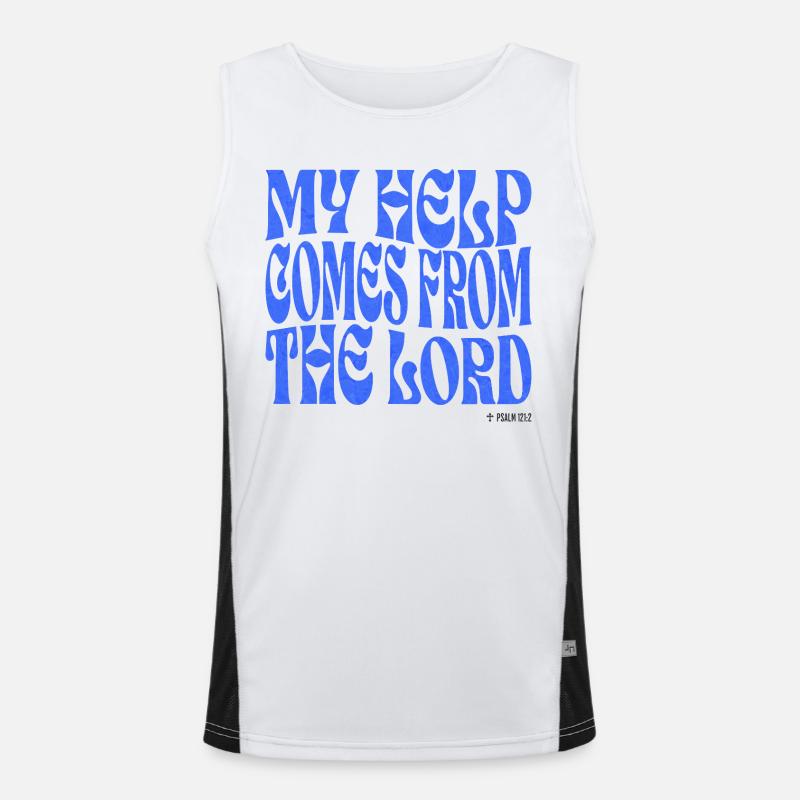 Christianity Christian Bible Verse - Men's Functional Contrast Tank Top  - white/black
