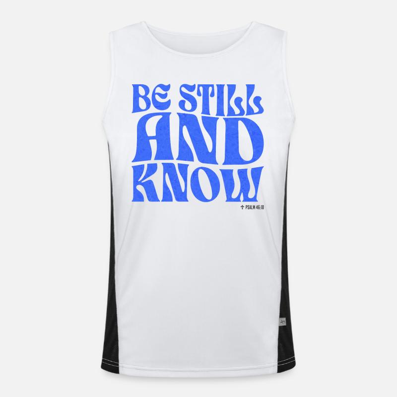 Christianity Christian Bible Verse - Men's Functional Contrast Tank Top  - white/black