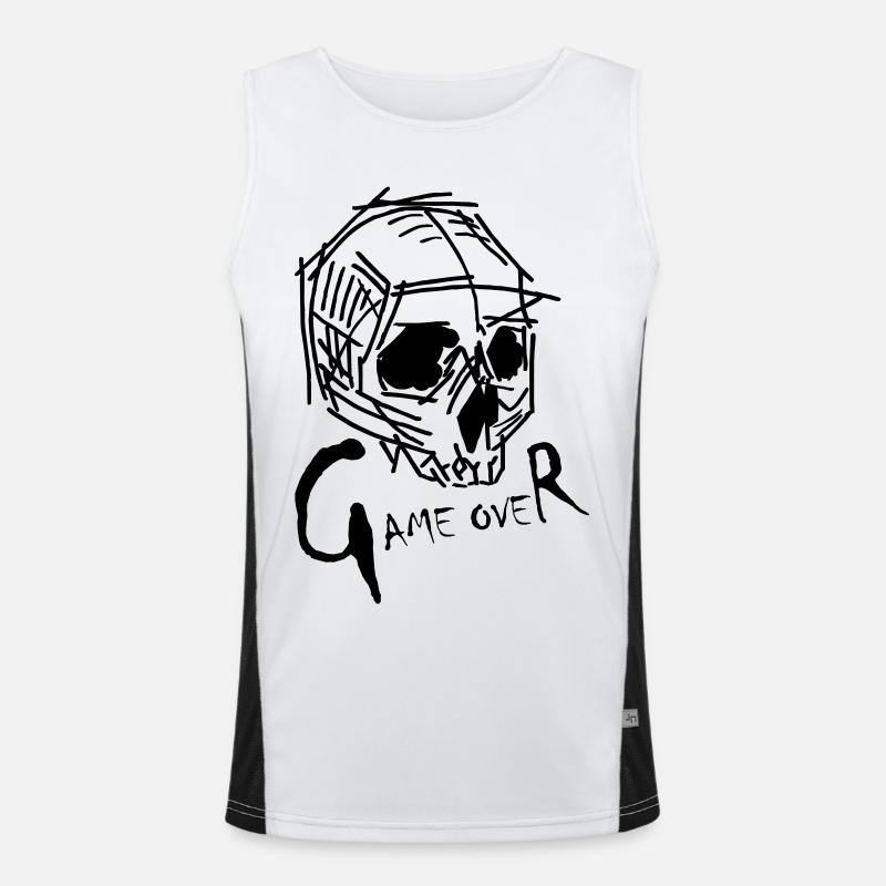 Game Over Funktionelles Kontrast-Tank Top für Männer 