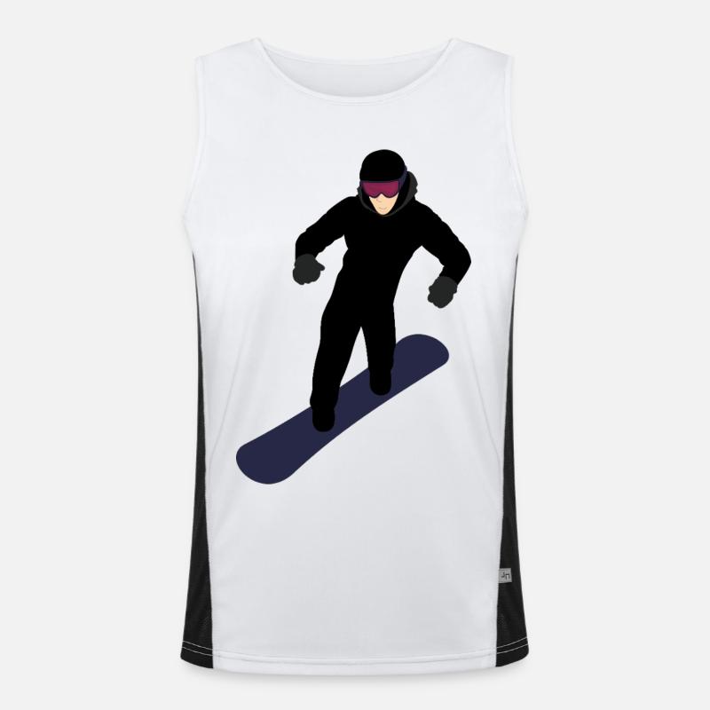Dynamic snowboarder Men's Functional Contrast Tank Top 