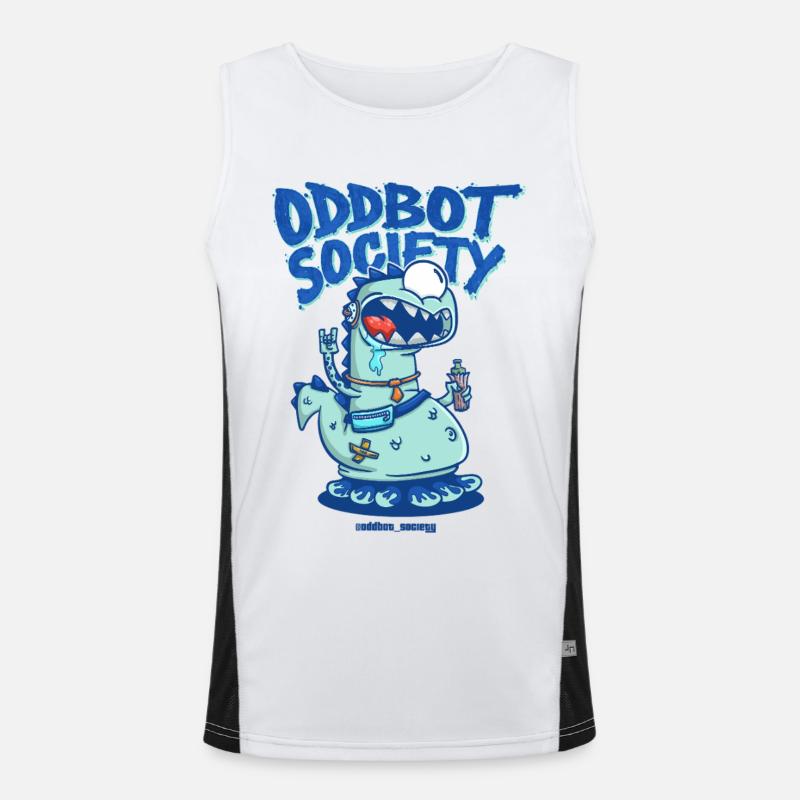 SOCIÉTÉ ODDBOT Dino-Robot Bleu Débardeur respirant contrasté Homme 