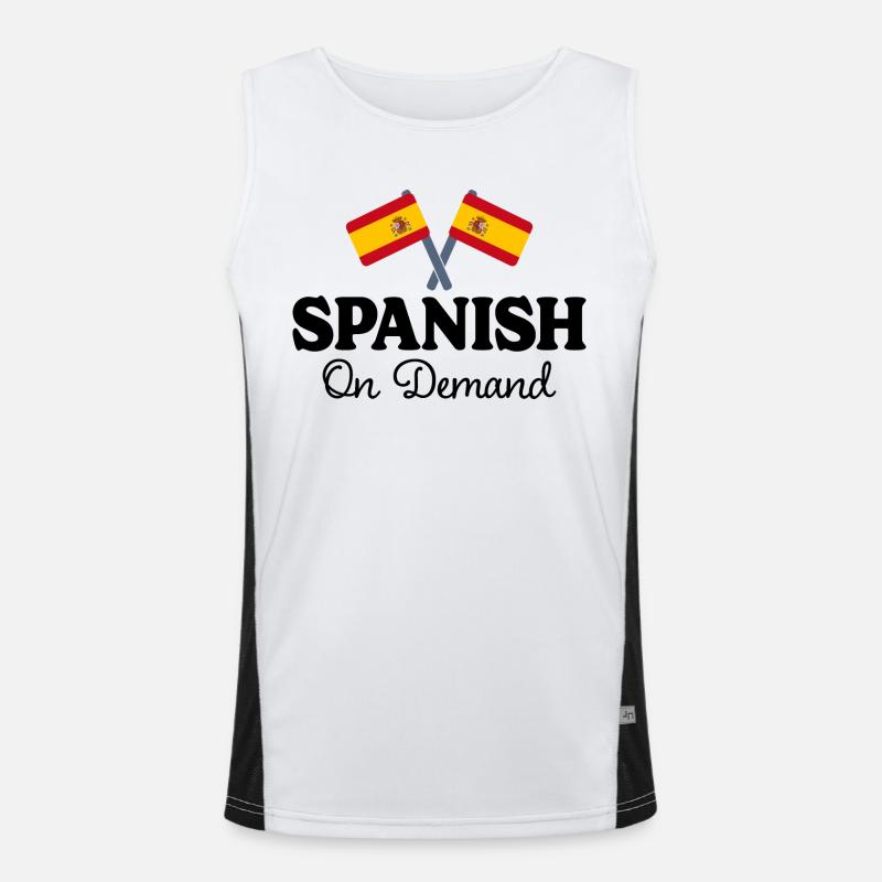 Spanish on request Spanish interpreter Men's Functional Contrast Tank Top 