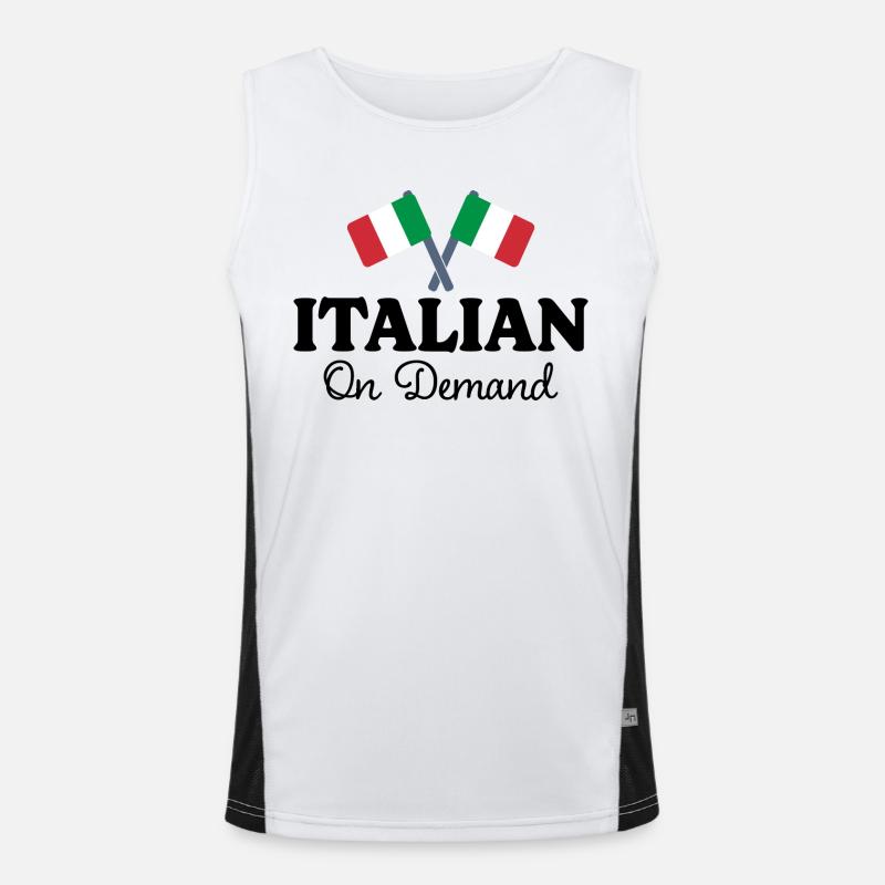 Italian Translator Italian Interpreter Men's Functional Contrast Tank Top 