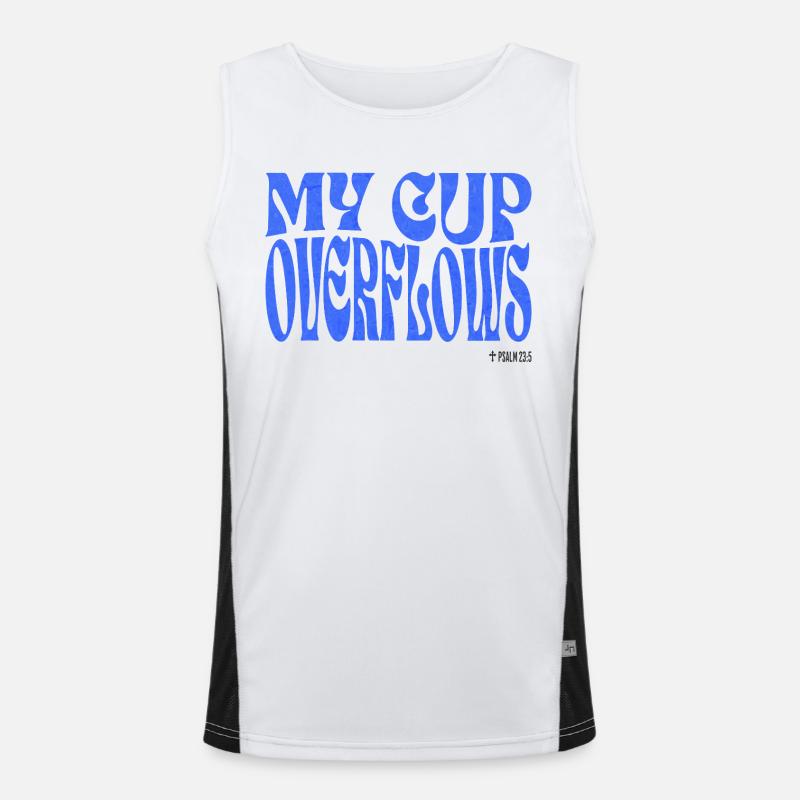 Christianity Christian Bible Verse - Men's Functional Contrast Tank Top  - white/black