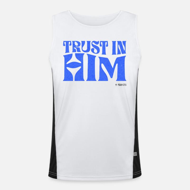 Christianity Christian Bible Verse - Men's Functional Contrast Tank Top  - white/black