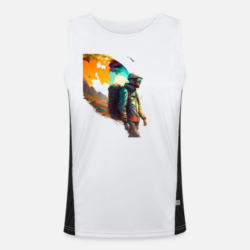 Held der Lüfte, Paraglider Funktionelles Kontrast-Tank Top für Männer 