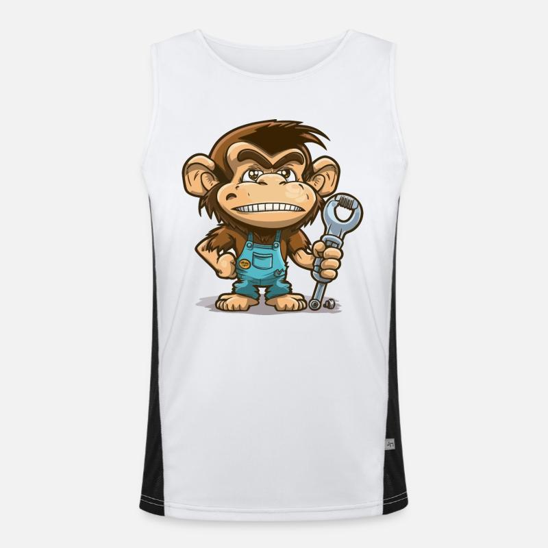 Rollgabelschlüssel Funktionelles Kontrast-Tank Top für Männer 