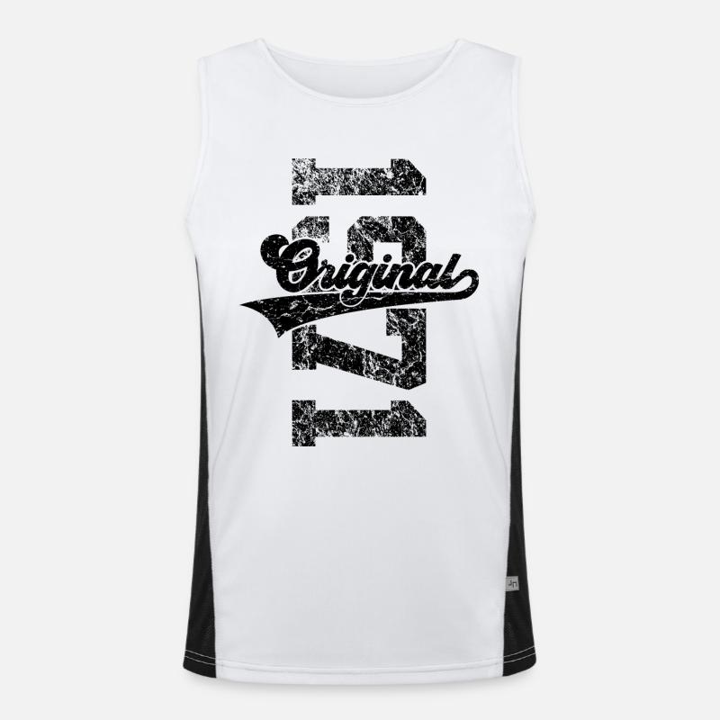 55TH BIRTHDAY ORIGINAL 1971 Men's Functional Contrast Tank Top 