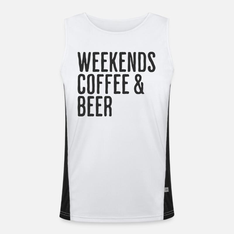 Coffee & Beer Weekends Comedy Weekend Men's Functional Contrast Tank Top 