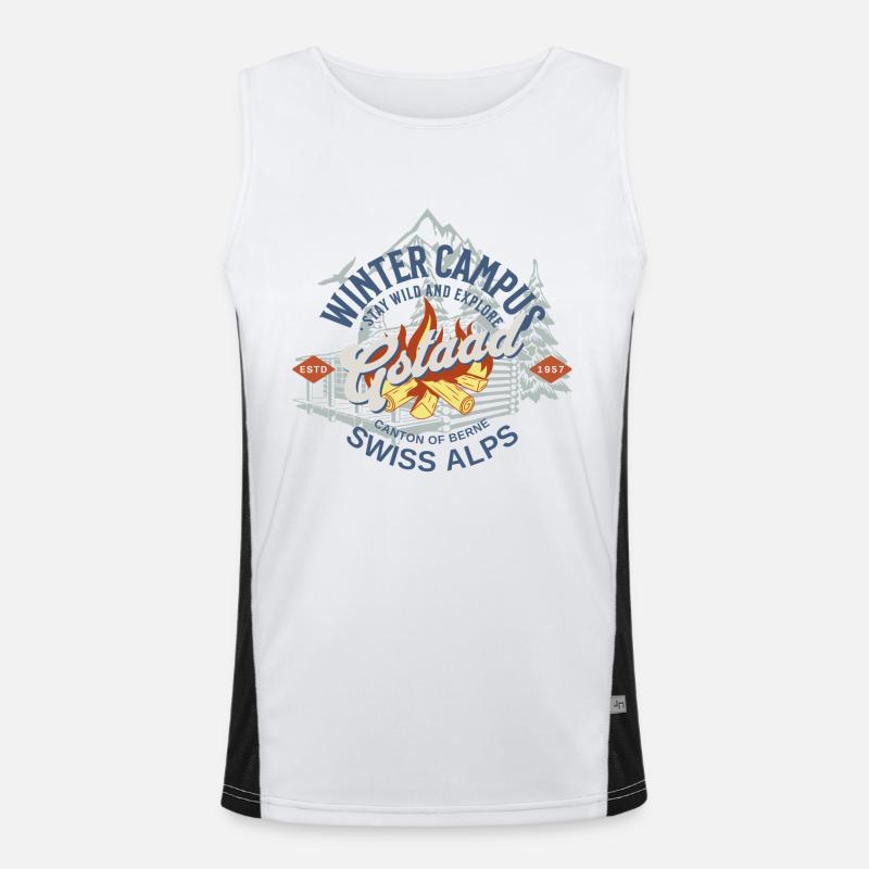 Winter-Outdoor-Campus Gstaad Funktionelles Kontrast-Tank Top für Männer 