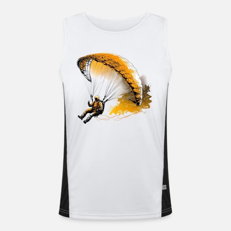 Flying high, paragliding Men's Functional Contrast Tank Top 