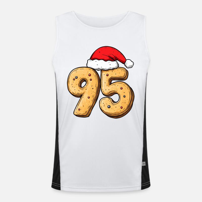 Biscuit de Noël à 95 chiffres Débardeur respirant contrasté Homme 