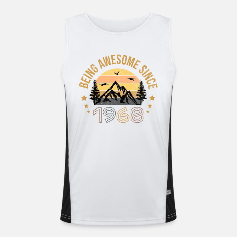 Being Awesome Since 1968 - Gift Idea Men's Functional Contrast Tank Top 