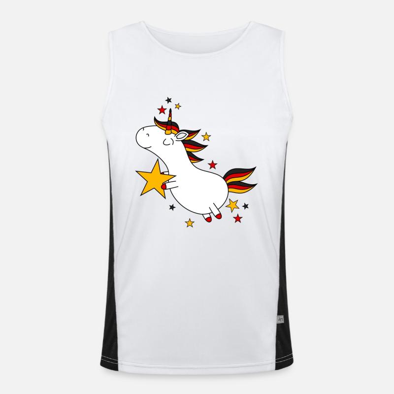 Deutschland Einhorn Funktionelles Kontrast-Tank Top für Männer 