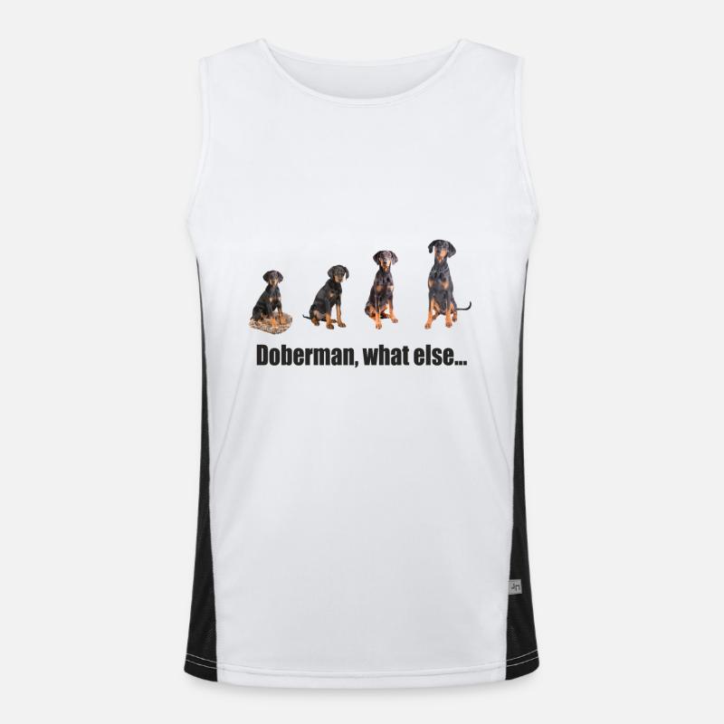 Doberman, what else ... Men's Functional Contrast Tank Top 