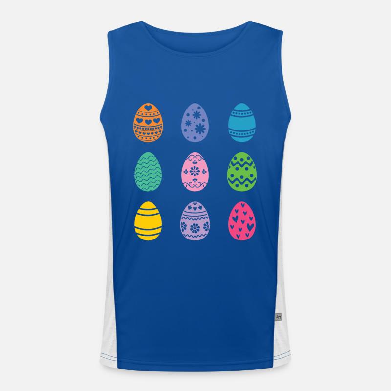 Easter Eggs Men's Functional Contrast Tank Top 