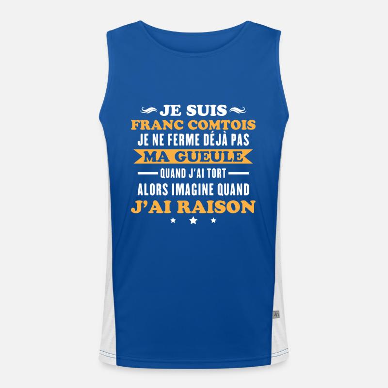 Franc Comtois I don't shut my mouth Franche Comté Men's Functional Contrast Tank Top 