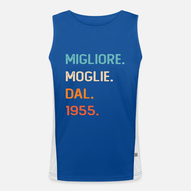 Ehefrau seit 1955 Funktionelles Kontrast-Tank Top für Männer 