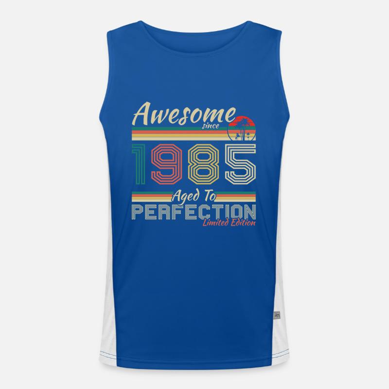 1985 Vintage-Retro-Geburtstagsgeschenk Funktionelles Kontrast-Tank Top für Männer 