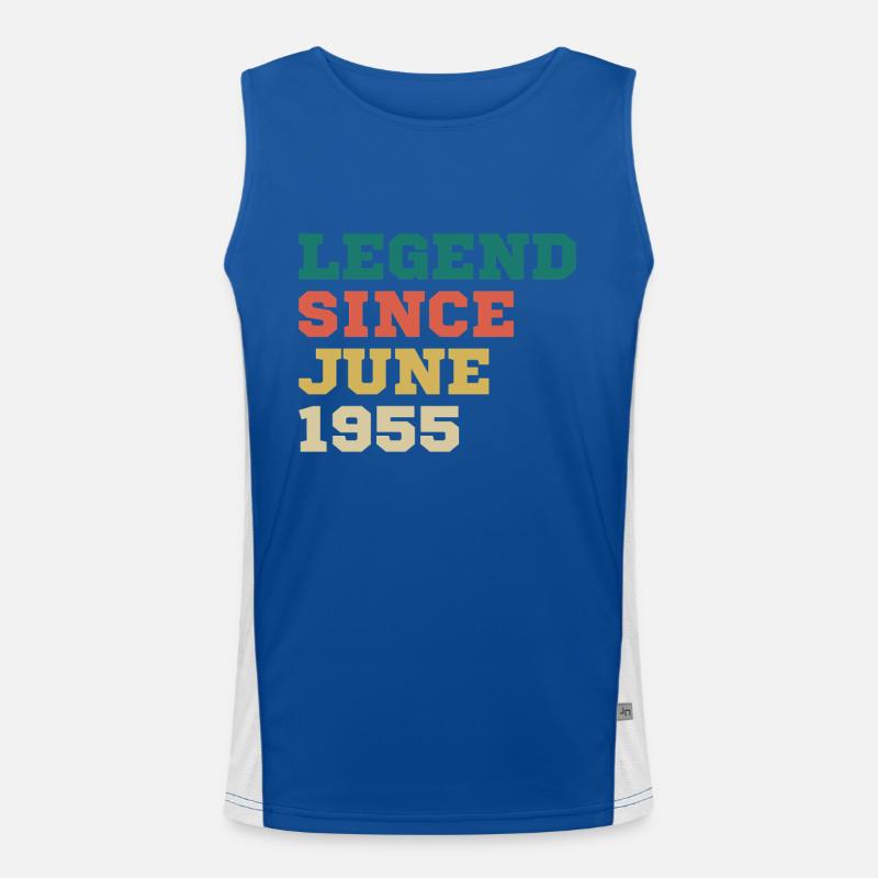 Legende seit Juni 1955 Geburtstagsgeschenk Funktionelles Kontrast-Tank Top für Männer 