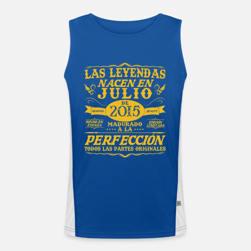 2015 Juli Vintage Retro Geburtstagsgeschenk Funktionelles Kontrast-Tank Top für Männer 