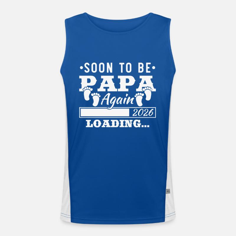 Pronto wird wieder Papa 2026 Loading Funktionelles Kontrast-Tank Top für Männer 