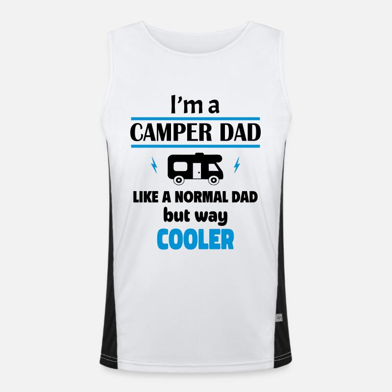 I'm a camping dad - Men's Functional Contrast Tank Top  - white/black