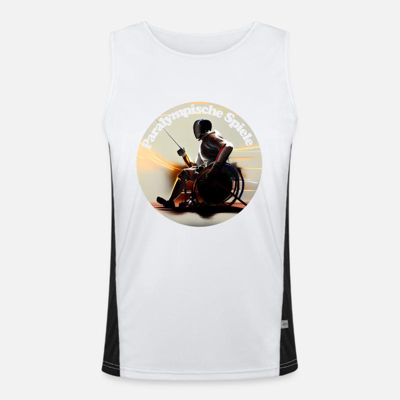 Games take place every four years Men's Functional Contrast Tank Top 