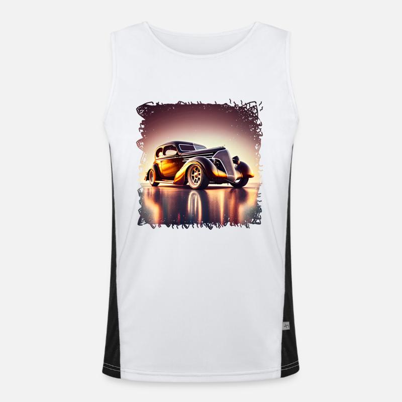 Oldtimer geben einen Einblick in mehrere Epochen Funktionelles Kontrast-Tank Top für Männer 