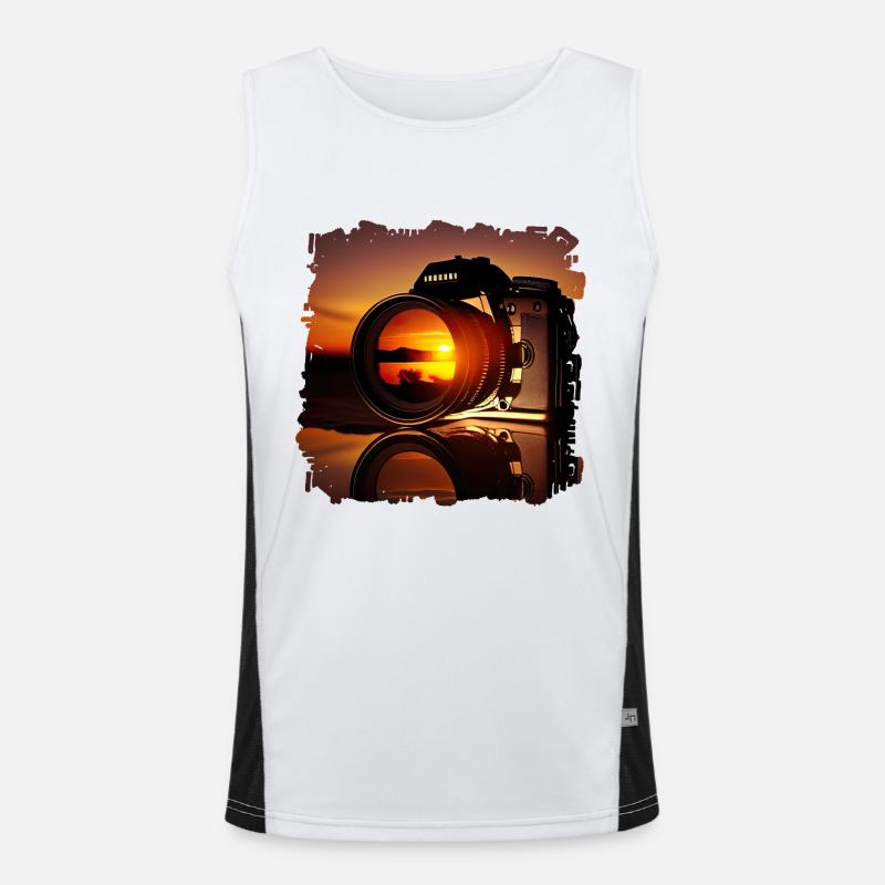 Fange mit der Kamera die Momente des Lebens ein Funktionelles Kontrast-Tank Top für Männer 