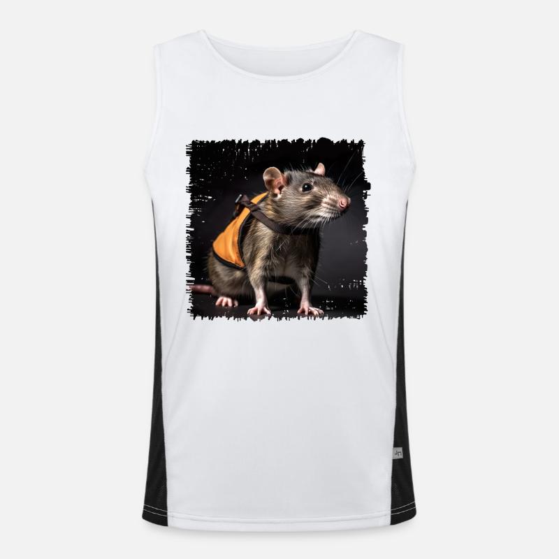 Rats like to cuddle for their lives Men's Functional Contrast Tank Top 