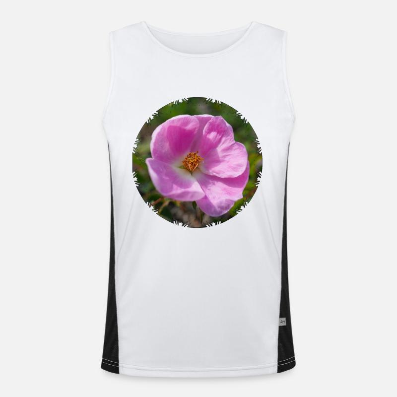 The rosehip is also called the dog rose Men's Functional Contrast Tank Top 