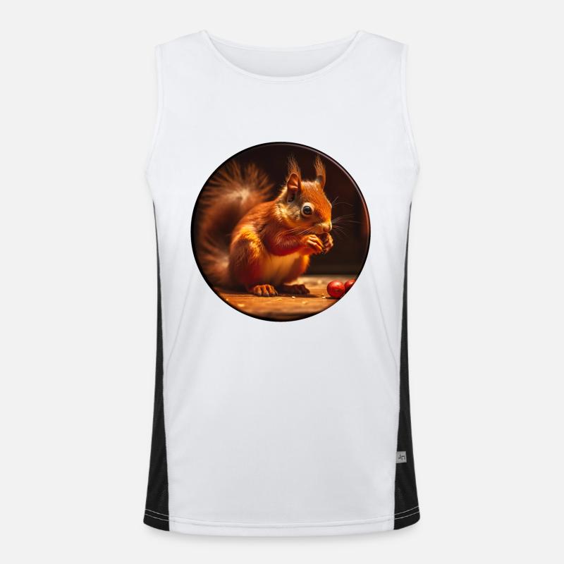 Eichhörnchen sind kuschelige Nagetiere Funktionelles Kontrast-Tank Top für Männer 