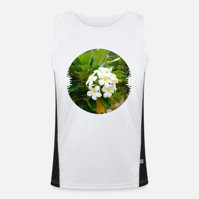 Plumeria is an exotic and fragrant flower Men's Functional Contrast Tank Top 