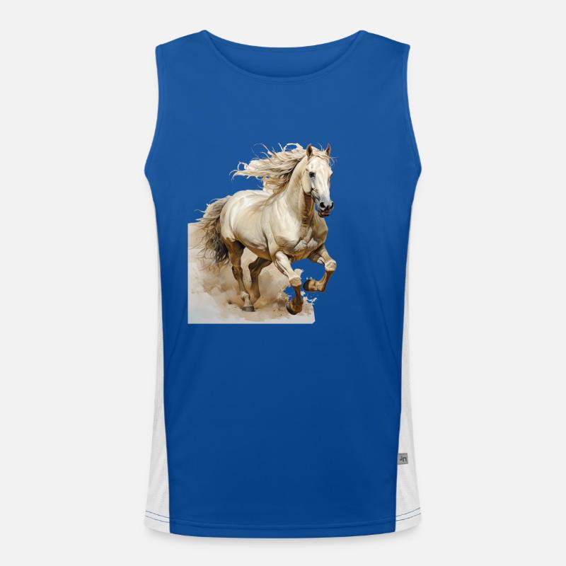 Bond between man and horse Men's Functional Contrast Tank Top 