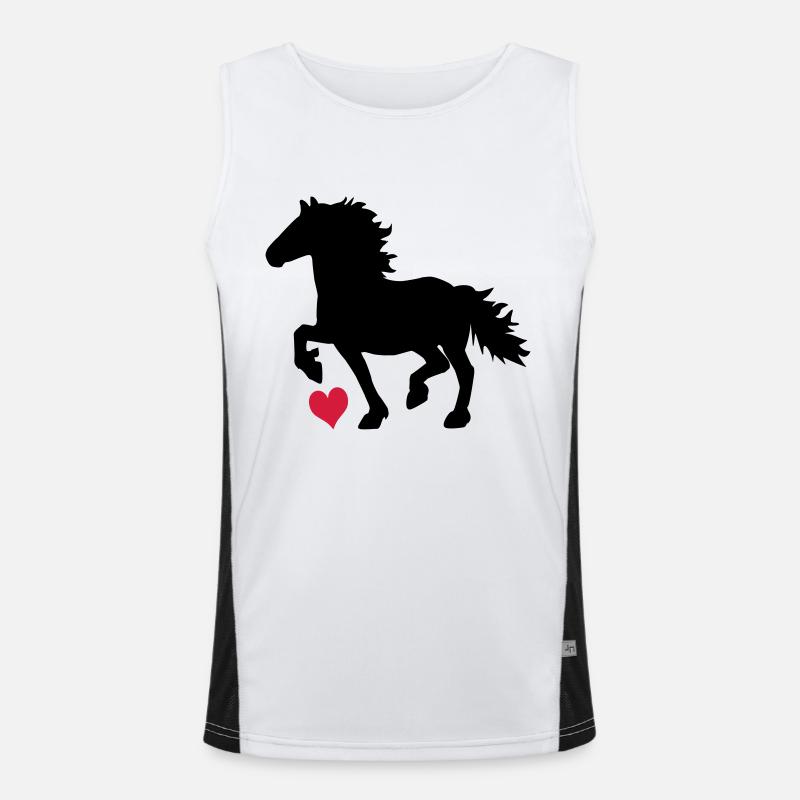 Friesenpferd Funktionelles Kontrast-Tank Top für Männer 