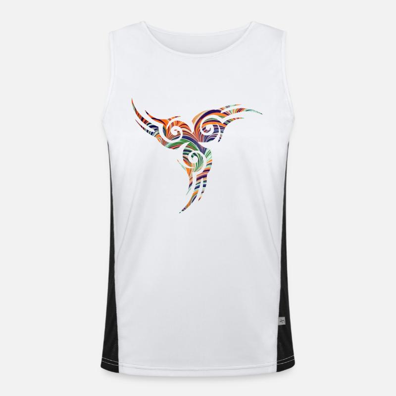 Celtic stmbol 17 e 7 - Men's Functional Contrast Tank Top  - white/black