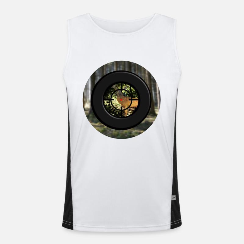 Die Hirschjagd hat eine lange Tradition Funktionelles Kontrast-Tank Top für Männer 