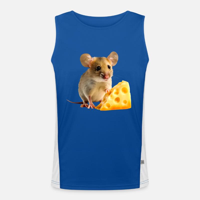 Mouse with cheese Men's Functional Contrast Tank Top 