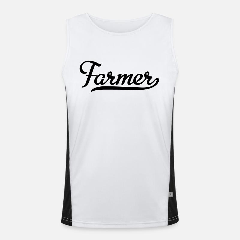 Farmer Funktionelles Kontrast-Tank Top für Männer 