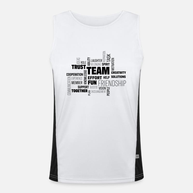 Team Funktionelles Kontrast-Tank Top für Männer 