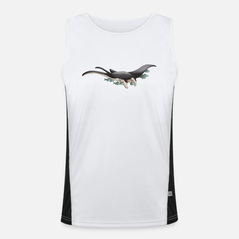 Freundlicher Mantarochen Funktionelles Kontrast-Tank Top für Männer 