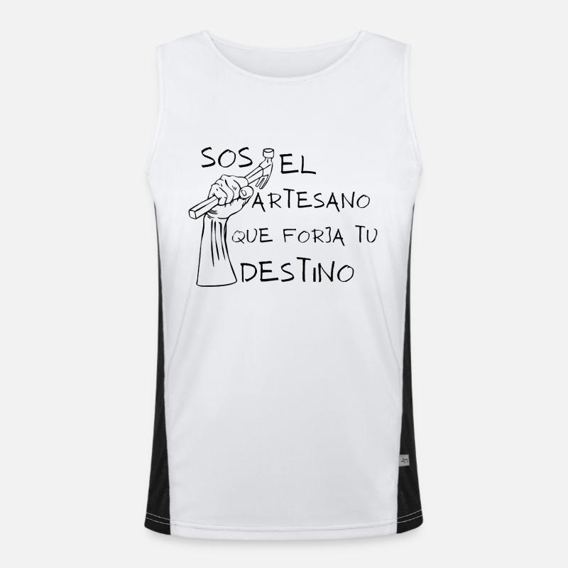 Du bist der Handwerker deines Schicksals Funktionelles Kontrast-Tank Top für Männer 