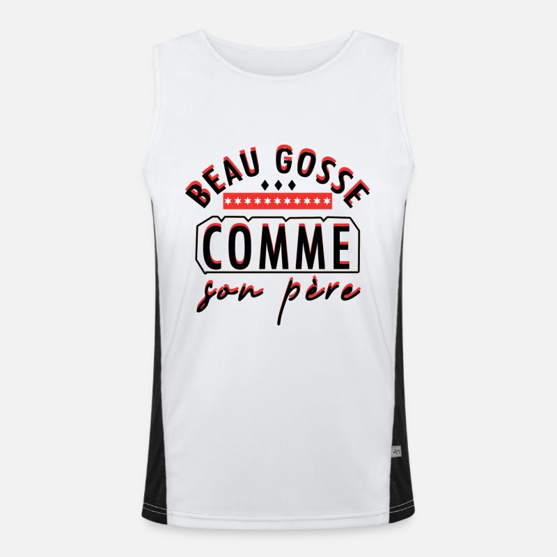 Beau gosse comme son père Débardeur respirant contrasté Homme 