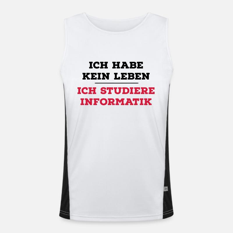 computer scientist - Men's Functional Contrast Tank Top  - white/black