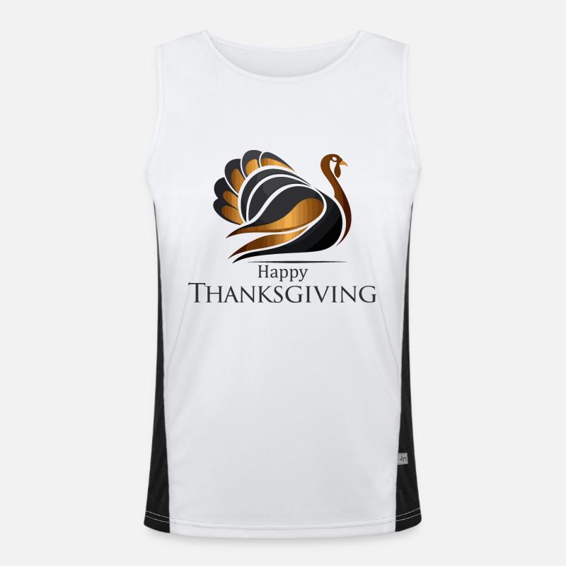 Thanksgiving Turkey Men's Functional Contrast Tank Top 