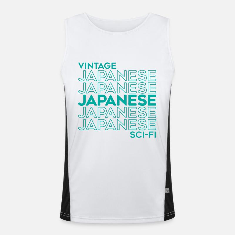 Vintage Japanese Sci fi Anime Slap Débardeur respirant contrasté Homme 