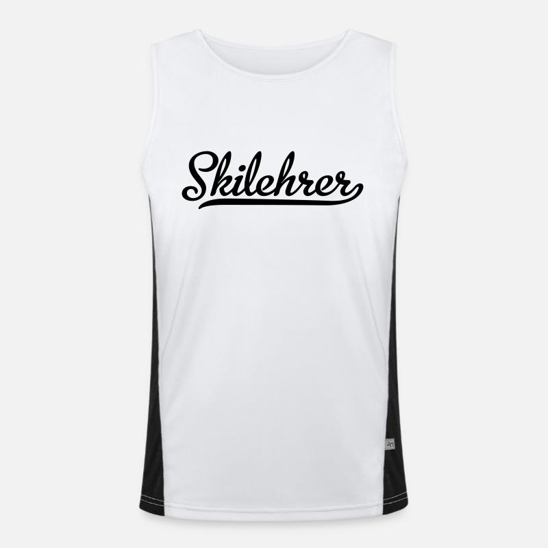 Ski instructor - Men's Functional Contrast Tank Top  - white/black