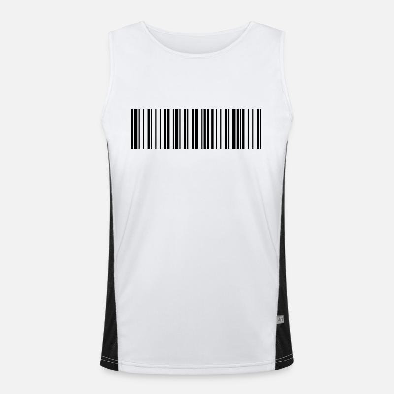 QR-Code Schwarz Funktionelles Kontrast-Tank Top für Männer 