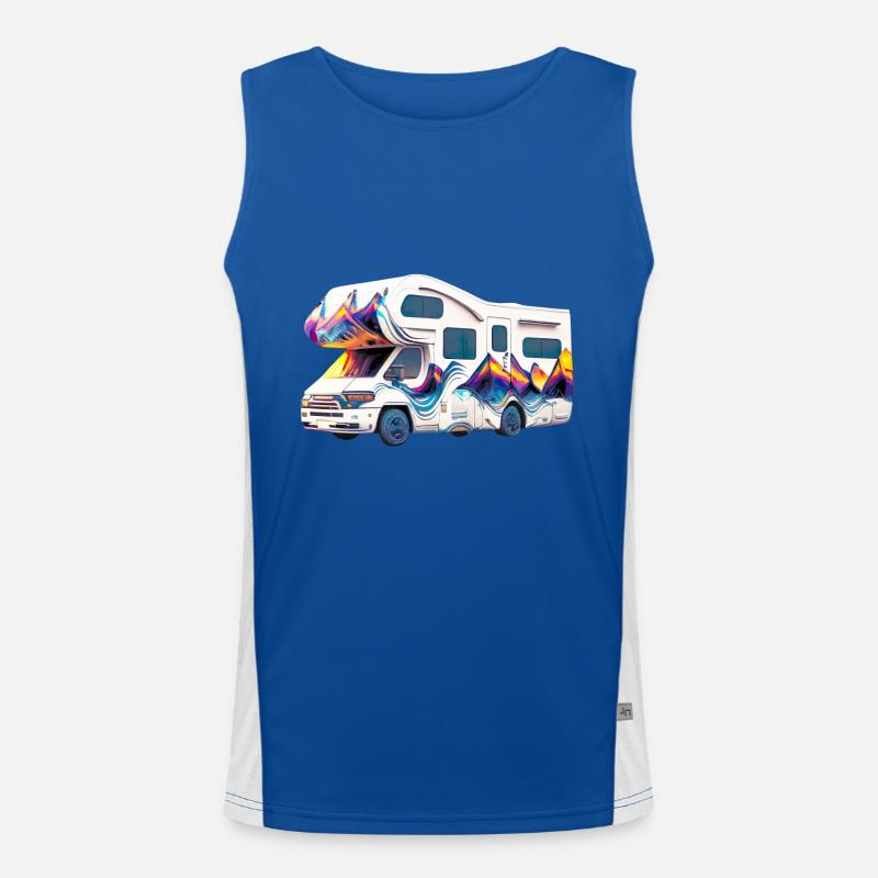 Motorhome trips are becoming increasingly popular Men's Functional Contrast Tank Top 